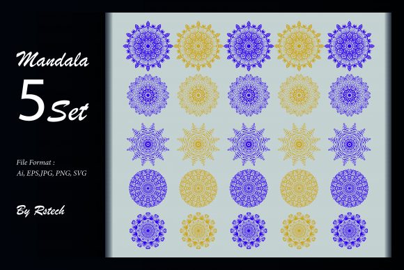 Download Mandala Ornamental Background Set - Round Collection