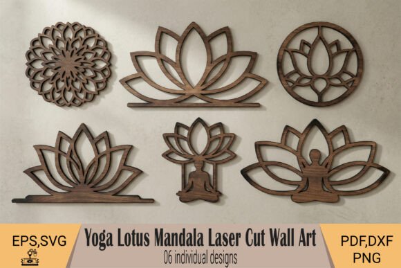 Download Yoga Lotus Mandala Laser Cut Wall Art - Premium Resources