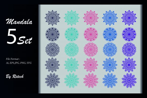 Download Mandala Ornamental Background Set - Round Collection