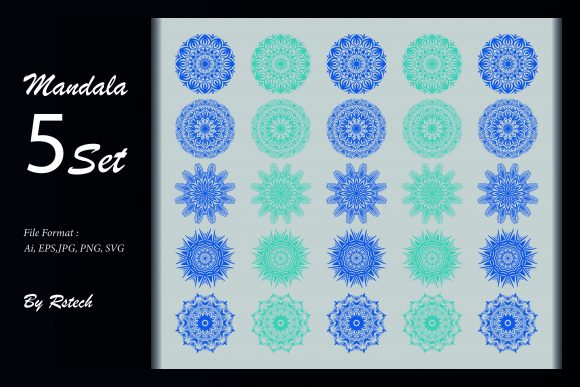 Download Mandala Ornamental Background Set - Round Collection