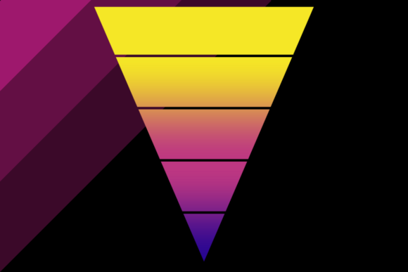 Download Retro Synthwave Triangle Background - Round Collection
