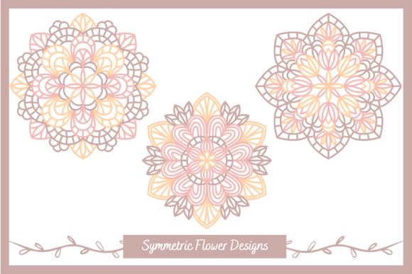 Download Geometric Symmetric Flowers Clipart - Symmetric Collection