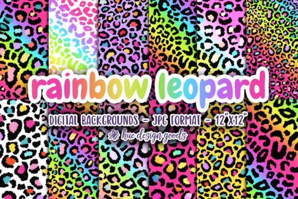 Download Rainbow Leopard Pattern Backgrounds - Round Collection