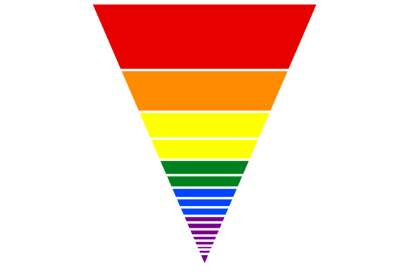 Download Retro Triangle LGBT Pride Background - Round Collection