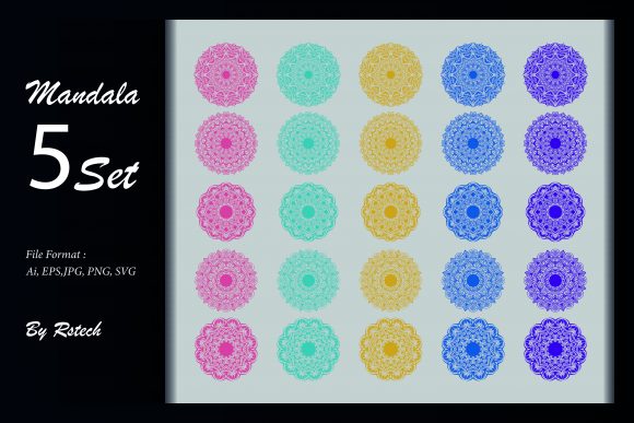 Download Mandala Ornamental Background Set - Round Collection