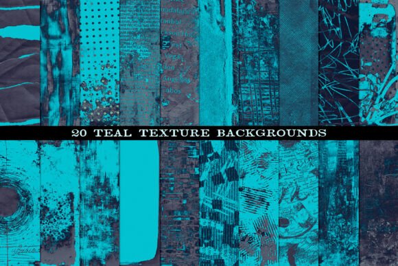 Download Teal Background Textures JPG Bundle - Round Collection