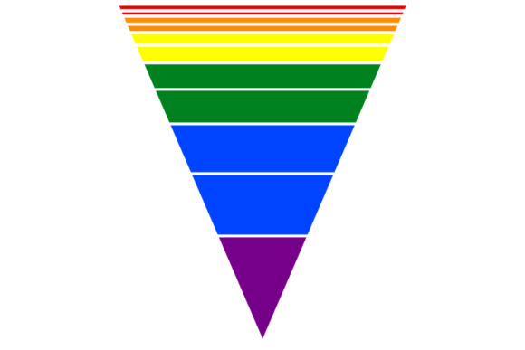 Download Retro Triangle LGBT Pride Background - Round Collection