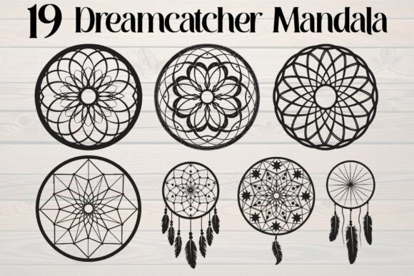 Download 19 Dreamcatcher Mandala Designs - Premium Bundle
