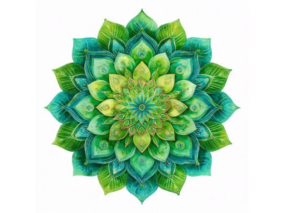 Download 17 JPG Green Mandala Watercolor - Premium Resources