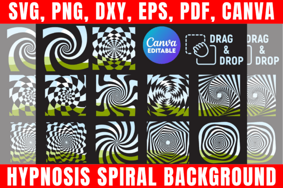 Download Hypnosis Spiral Background on Canva - Round Collection