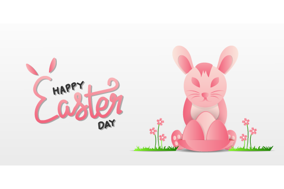 Download Bunny Easter Poster Paper Cut Design - Paper cut design Collection