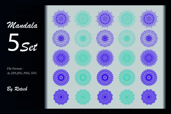 Download Mandala Ornamental Background Set - Round Collection