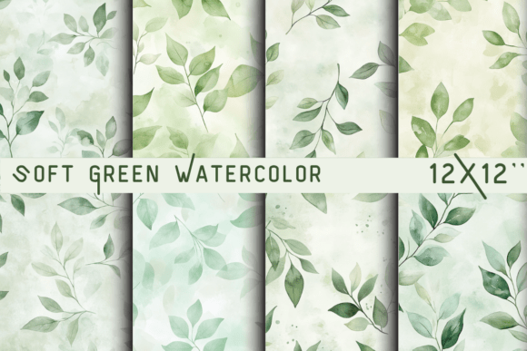 Download Soft Green Watercolor Background - Round Collection