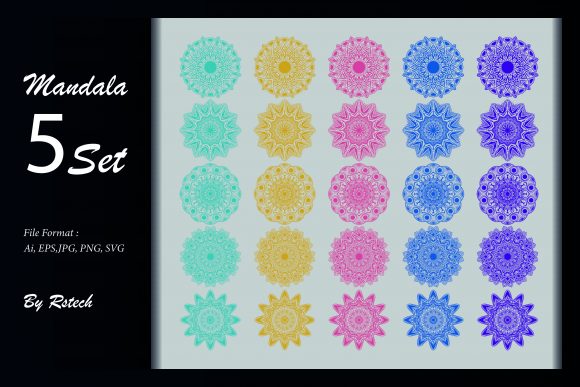 Download Mandala Ornamental Background Set - Round Collection