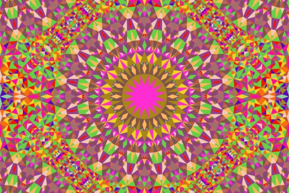 Download Abstract Triangle Mandala Background - Round Collection