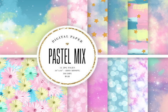 Download Pastel Mix Backgrounds - Round Collection